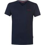 T-shirts col V Pierre Cardin bleus à manches longues à col en V Taille 3 XL classiques pour homme 