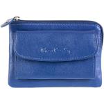 Porte-clés Pierre Cardin bleus en cuir en cuir look fashion 