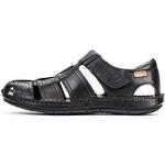 Sandales à talons Pikolinos Tarifa noires en cuir à bouts ouverts à scratchs Pointure 44 look fashion 