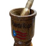 Pilon De Cedro Grandote 4 Porto Rico Souvenir Puertorriqueño Pilon Para Mofongo Mortier Bois