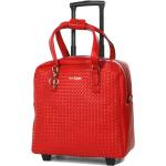 Valises cabine Olivia Lauren rouges en cuir synthétique à roulettes pour femme en promo 