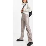 Pantalons taille haute Pimkie gris en cuir synthétique Taille M pour femme en promo 