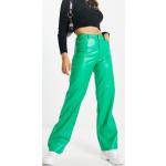 Pantalons taille haute Pimkie verts en cuir synthétique Taille L pour femme en promo 