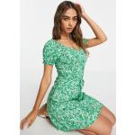 Robes fleuries Pimkie vertes à fleurs en viscose Taille XL classiques pour femme en promo 
