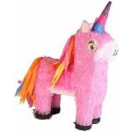 . Piñata Licorne en papier rose 37x27cm