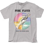 Débardeurs argentés Pink Floyd lavable à la main à manches courtes Taille 3 XL look Rock pour femme 