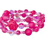 Bracelets de perles magenta en cristal à perles look casual 