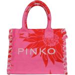 Sacs fourre-tout Pinko rouges en toile à franges look fashion pour femme 