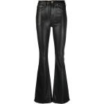 Jeans évasés Pinko noirs en cuir verni stretch W25 L28 pour femme en promo 