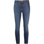 Jeans slim Pinko bleu marine en coton mélangé délavés W24 L27 classiques pour femme en promo 