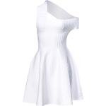 Robes évasées Pinko blanches en viscose à manches courtes pour femme 