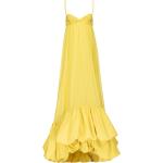Robes de cocktail Pinko jaune citron sans manches à col en V Taille XS pour femme 