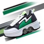 Chaussures de skate  vertes en caoutchouc Pointure 39 look fashion pour garçon 