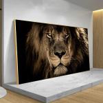 Affiches à effet léopard à motif lions modernes 