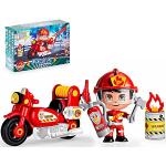 Pinypon Action - Moto de Pompier avec 1 Figurine, pour Garçons et Filles de 4 à 8 ans - 700014783