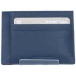 Porte-cartes bancaires Piquadro bleus en cuir de veau look fashion 
