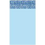 PISCINEO Liner Piscine 75/100 Bleu Clair avec Frise mosaïque Dia 4.60m H 1.30m