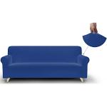 Housses de canapé bleu électrique en lin extensibles 3 places 