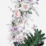 Pivoines Fleurs Fleurs Sauvages Sur Fond Blanc Peler Et Coller Affiche Murale Décoration Papier Peint Floral Design Scandinave Amovible