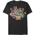Pixar T- Shirt à Manches Courtes Toy Story-Running Team Organic, Noir, L Mixte