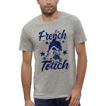 PIXEL EVOLUTION T-Shirt The French Touch - Coq Bleu Blanc Rouge Homme - Taille L - Gris Chiné