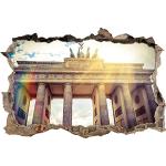 pixxp Rint 3D WD 1153 _ 92 x 62 Porte de Brandebourg, à Berlin percée 3D Sticker Mural Mural en Vinyle, Multicolore, 92 x 62 x 0,02 cm