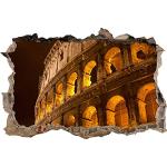 pixxp Rint 3D WD S2345 _ 62 x 42 Antique Amphithéâtre à Rome la Nuit Mural percée 3D Sticker Mural, Vinyle, Multicolore, 62 x 42 x 0,02 cm