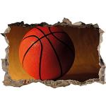 pixxp Rint 3D WD xdp432574 _ 62 x 42 Oranger Basketball percée Murale 3D Sticker Mural, Vinyle, Multicolore, 62 x 42 x 0,02 cm