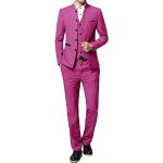 Vestes de costume de mariage rose fushia Taille XXL look fashion pour homme 