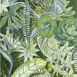 Papiers peints panoramiques Plage verts à fleurs Plage made in France style bohème 