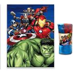 Plaids polaires multicolores en polyester The Avengers 