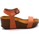 Sandales Plakton orange en cuir en cuir éco-responsable Pointure 40 avec un talon jusqu'à 3cm pour femme 