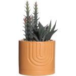 Plantes artificielles orange en ciment art déco en promo 