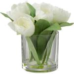 Vases design Paris Prix blancs en plastique à motif fleurs de 19 cm modernes en promo 