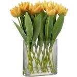 Vases design Paris Prix jaunes en plastique à motif fleurs de 39 cm modernes en promo 