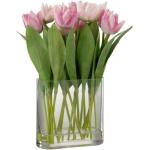 Vases design Paris Prix roses en plastique à motif fleurs de 39 cm modernes en promo 