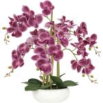 Orchidées violettes en bois 