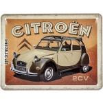 Plaque décorative en métal en relief 20 x 15 cm Citroën - 2CV Nostalgic Art - multicolore 4036113262574