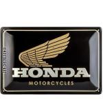 Décors muraux multicolores en métal à motif moto Honda 
