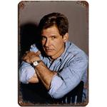 Plaque en métal vintage avec acteur Harrison Ford