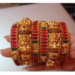 Bracelets de mariée en plaqué Or indiens gravés look fashion pour femme 