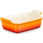 Plats rectangulaires Le Creuset orange compatibles lave-vaisselle 