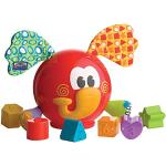Playgro Boîte à Formes Éléphant, Avec 6 Pièces Emboîtables, Sans BPA, À partir de 12 Mois, Elephant Shape Sorter, Rouge/Multicolore, 40170