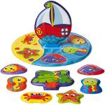 Playgro Puzzle de Bain, 9 Pièces, Avec des Animaux Multicolores, À partir de 6 Mois, Sans BPA, Dimensions : 25 x 25 cm, Floaty Boat Bath Puzzle, Multicolore, 40172