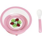 Playshoes Bowl and Spoon Set with Suction Base (Pink)