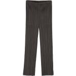 Pantalons droits Issey Miyake Pleats Please gris foncé Taille XL pour femme 