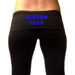 Pantalons de yoga noir charbon en coton à paillettes Taille XL pour femme 