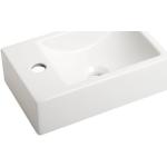 Plieger Houston Lave-mains avec vasque droite 37x23cm avec trou de robinet gauche blanc mat 0271067