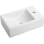 Plieger Houston Lave-mains avec vasque gauche 37x23cm avec trou de robinet droite blanc mat 0271066