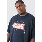 T-shirts à imprimés boohooMAN noirs Marvel à manches courtes Taille 3 XL plus size pour homme 